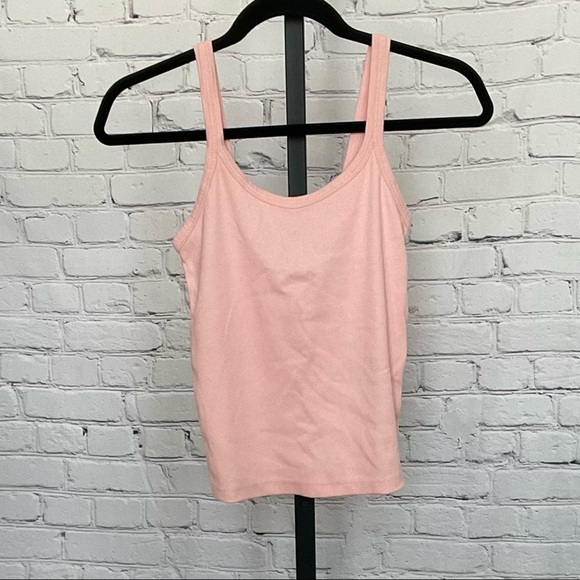 Wild Fable Ribbed Knit Light Pink Cropped Cami Tank Top Size Small - Picture 1 of 4